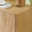 Commode 3 tiroirs 2 pièces avec façade texturée à vagues - Commode pour petits espaces-1356409160