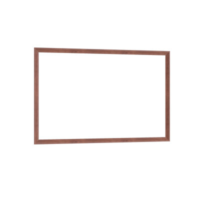 Extra Large 48'' X 32'' Modern Bathroom Wall Mirror With Walnut - Colored Aluminum Structure, All Round Vision, Vertical Or Horizontal Hanging, Proof , Fast Assembly 48"X32" Oversized Finished Frame,