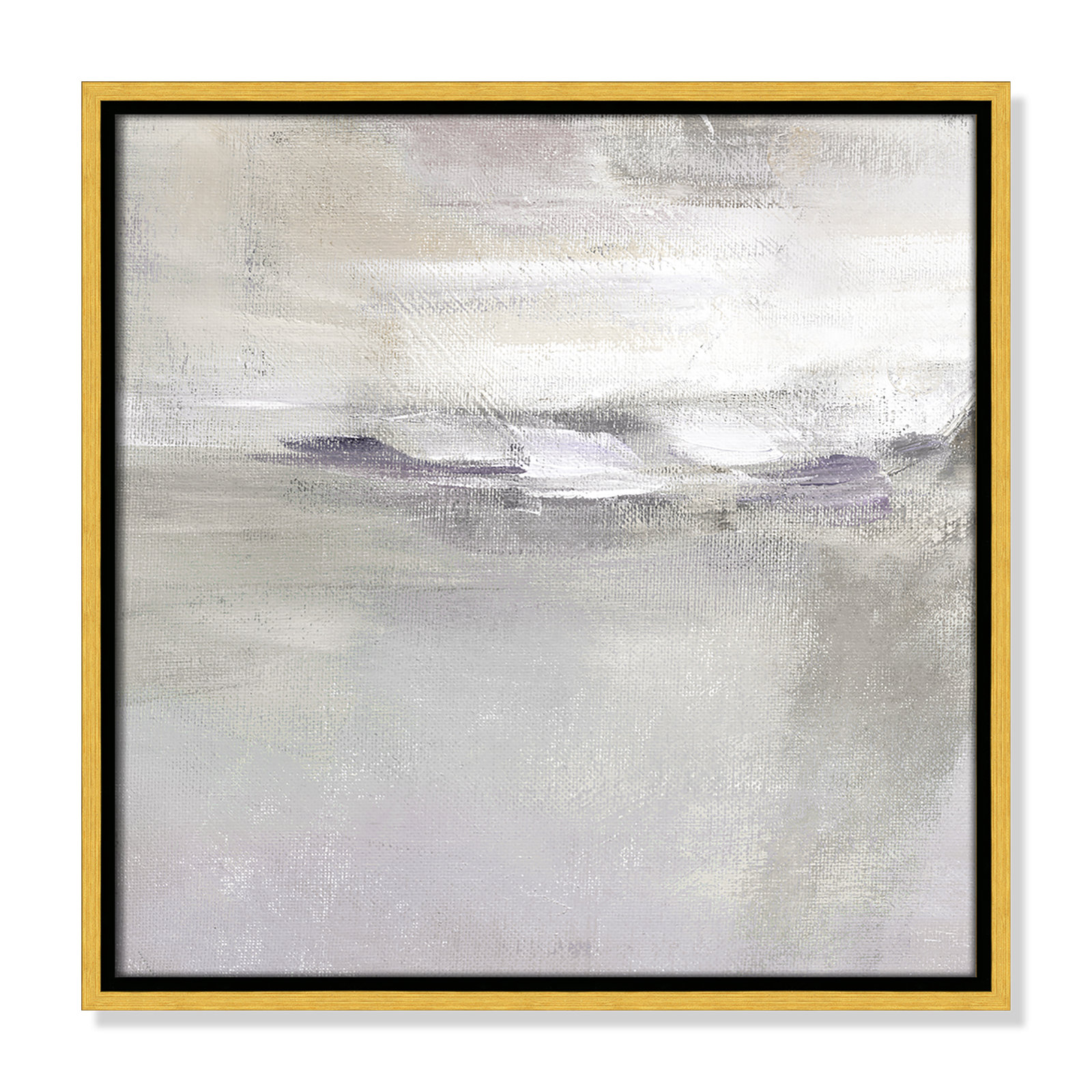 Abbott "Lilac Horizon" Print by Nan, 17.5" H x 17.5" W, Gold Framed