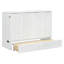 Lit avec rangement et -, blanc, taille pour espace de vie convertible Compact Home