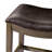 Maven Lane Adrien Backless Saddle Stool with Faux Leather Upholstery-125402568-125402578