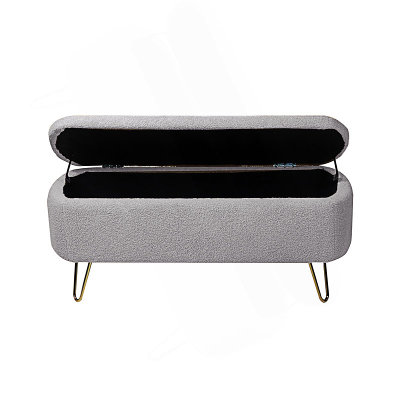 Banc de rangement Narding, gris