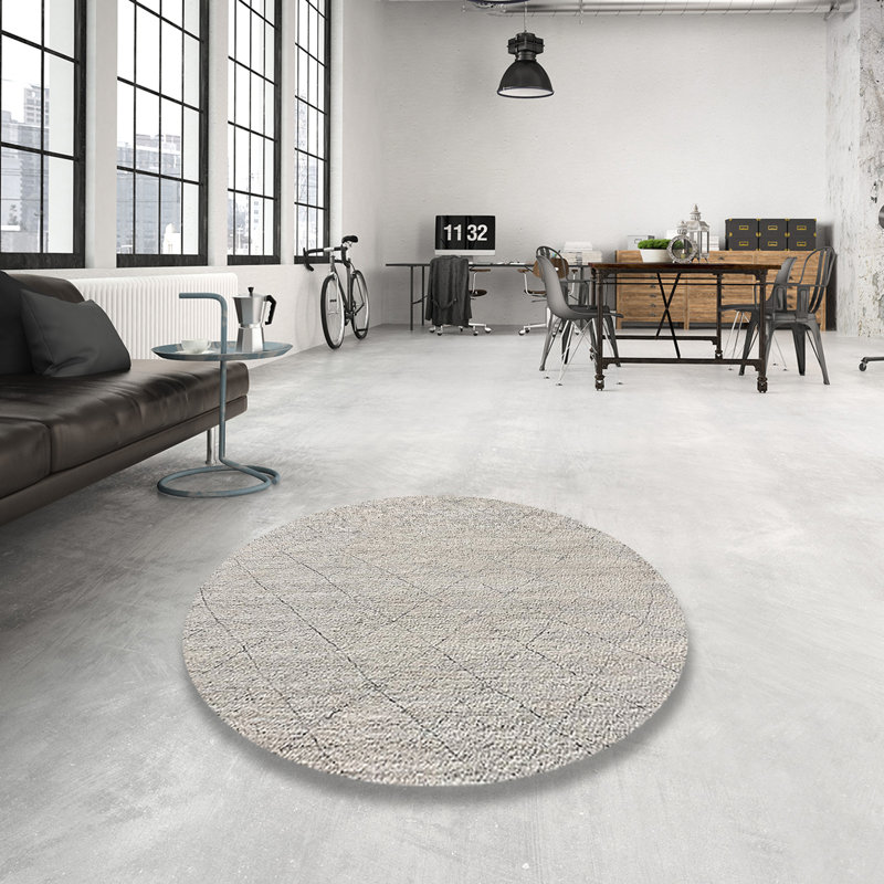 Geometric Indoor Rug, Round 5'