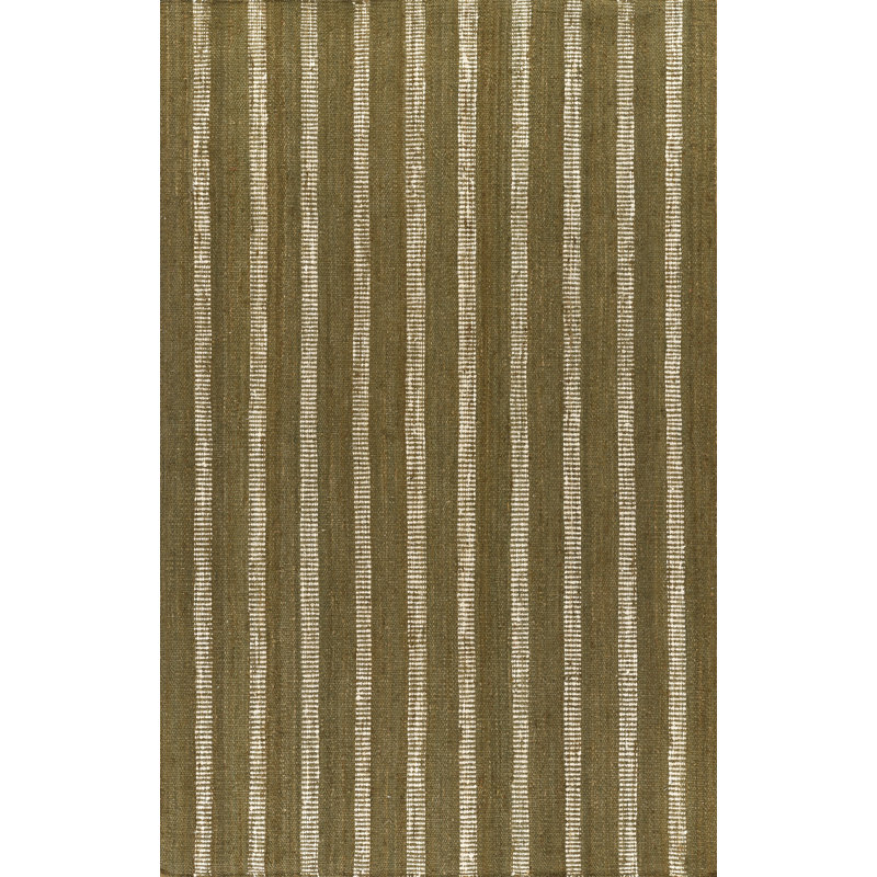 Tapis vert en jute et coton tissé à la main Momeni Jango 2 pi x 3 pi, Rectangulaire 2 pi x 3 pi