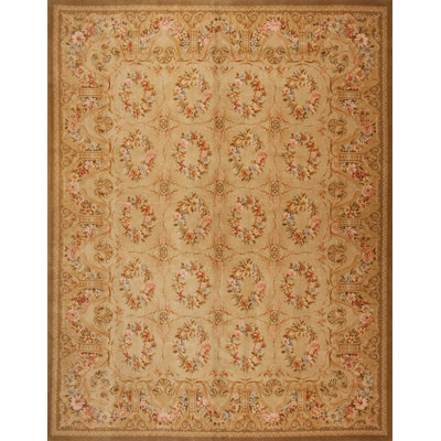 Savonnerie One-of-a-Kind 11'10" X 16'2" Hand Knotted Area Rug