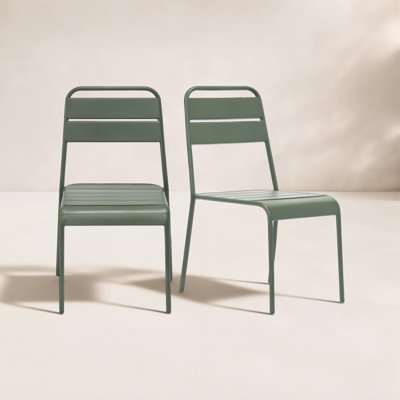 Pendry Premium All-Weather Outdoor Stacking Dining Side Chair (Set of 2)