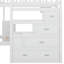 Lit superposé double au-dessus de simple avec bureau, tiroirs et tablettes Jefforey-623800023