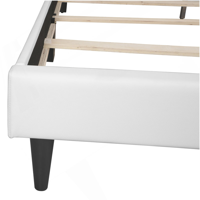 Charmant lit double blanc pour chambres douillettes, Lit double, Blanc