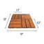 Carreau de terrasse en bois 12 po x 12 po brun