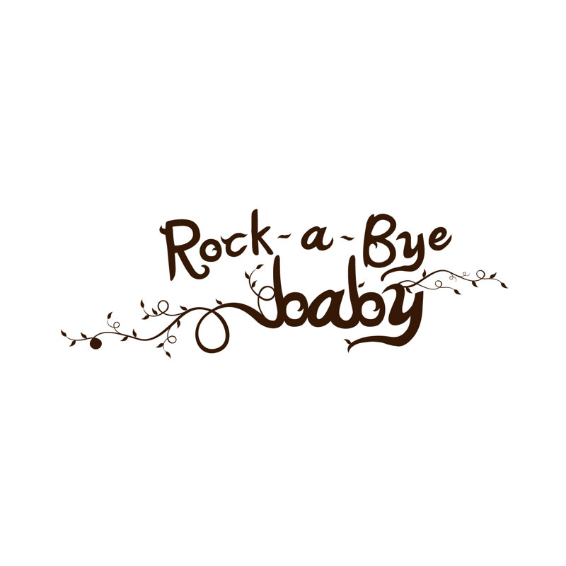 Décalcomanie murale bébé rock-a-bye, Chocolat