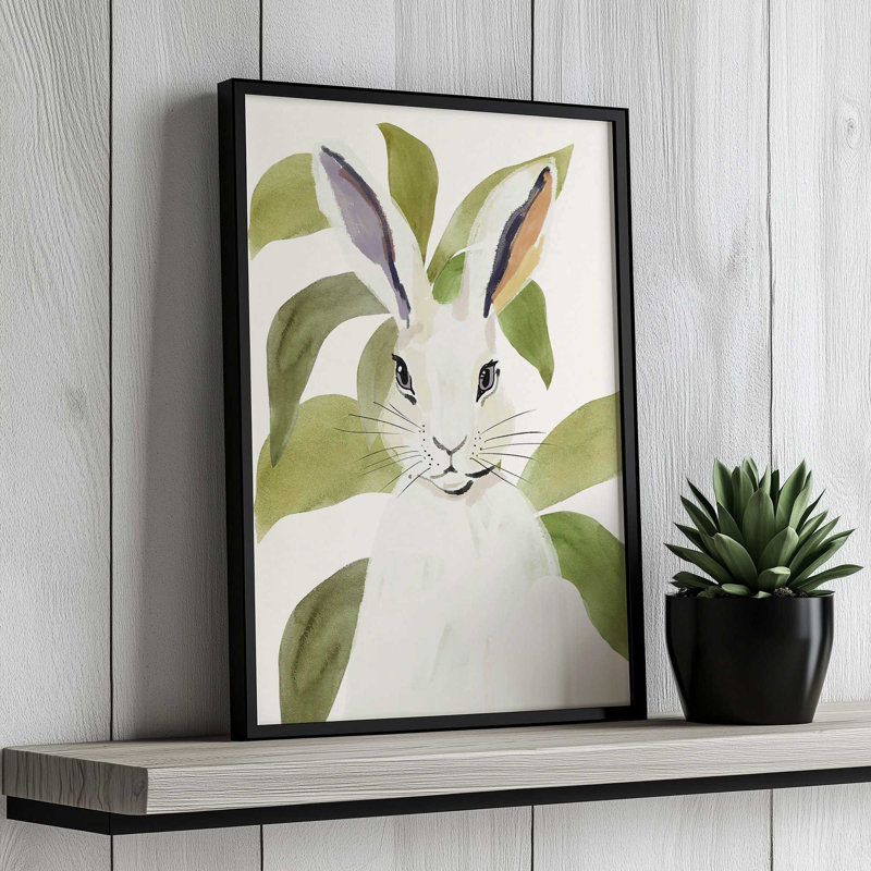 «Rabbit 6» par Thingdesign, reproduction d'art sur toile, Brun, H 16 po x l 12 po