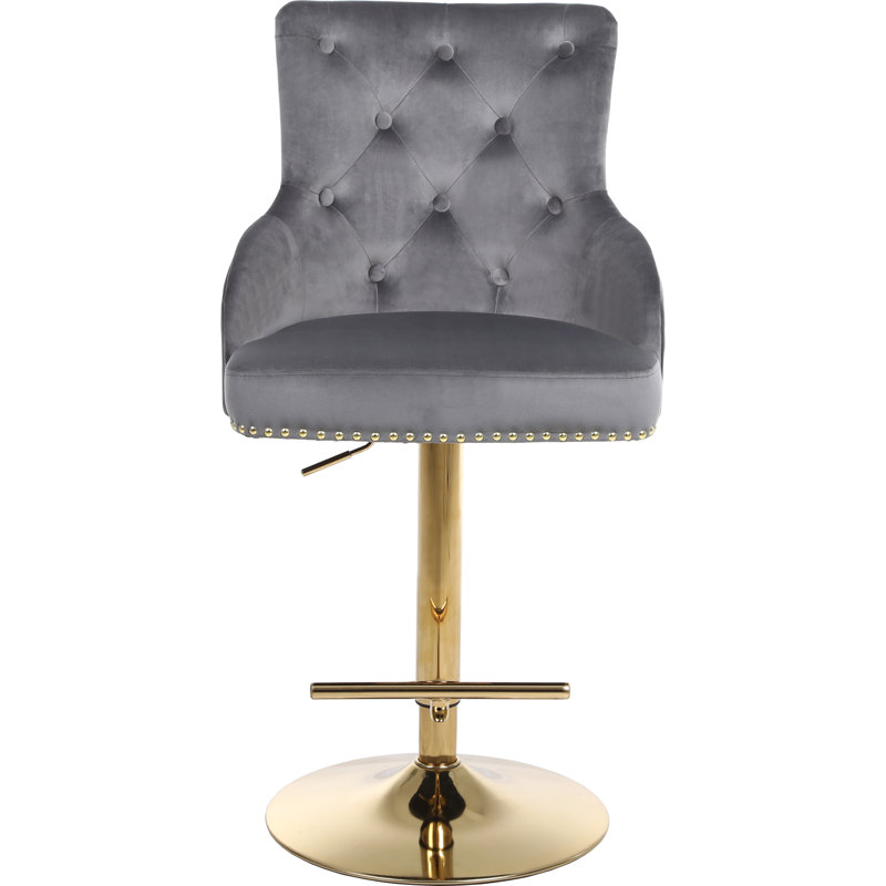 Tabouret Bocana, Gris, Or