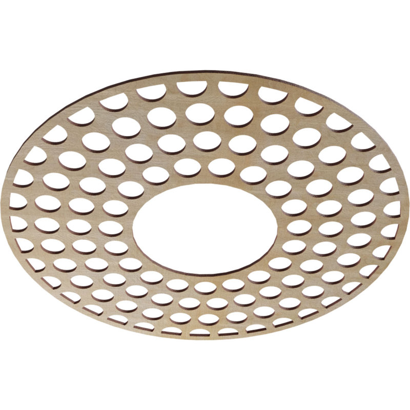 Médaillon de plafond en bois Fink, Bouleau, H 28 po x l 28 po x P 0,25 po