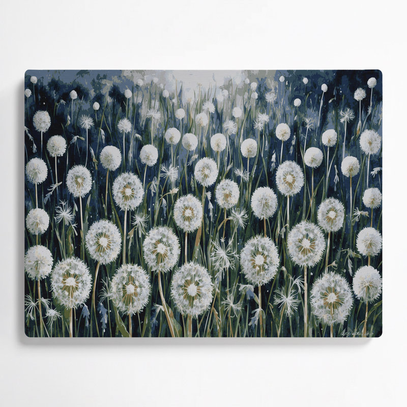 Art mural en métal Botanical Dandelion, H 16 po x l 20 po