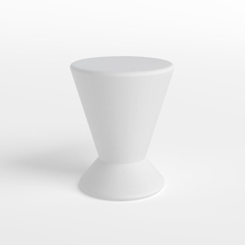 Begonia Outdoor Side Table, White
