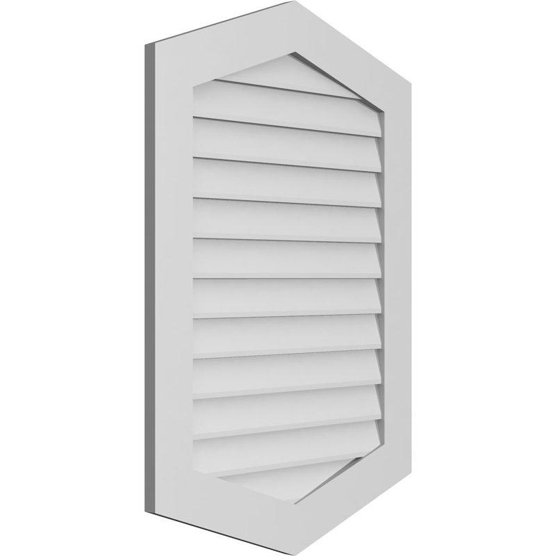 Ventilé vertical à pignon vertical 4/12 po, H 40 po x l 28 po x P 1 po