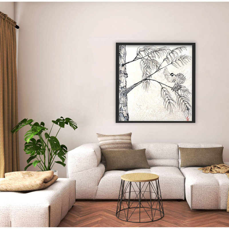 «Monoscape XX» par Karen Biery - reproduction d'art, Cadre flottant noir, H 30 po x l 30 po