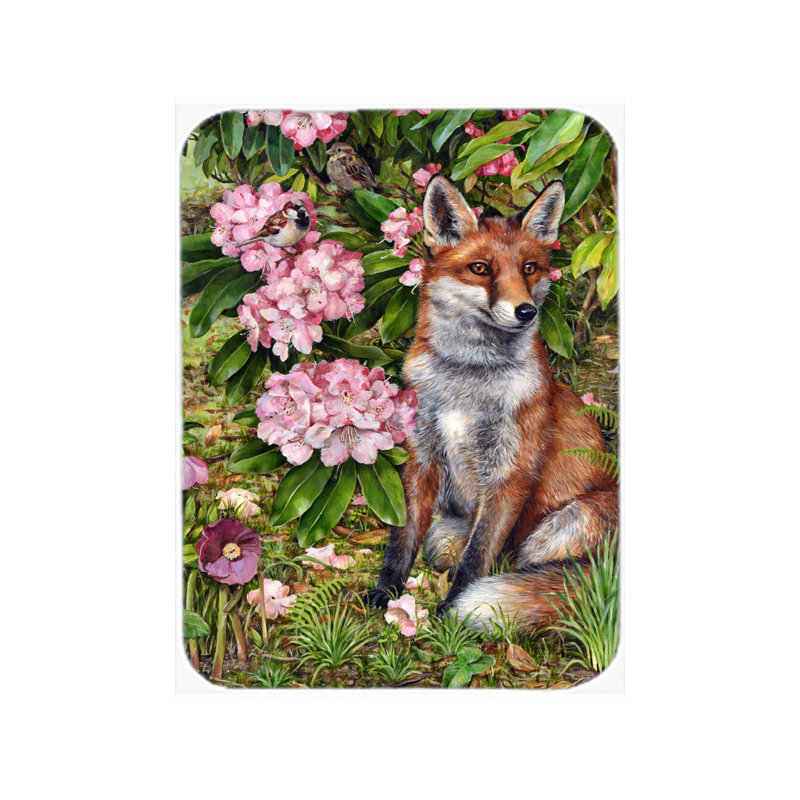 Caroline fox fox dans une planche à découper en verre fleurs