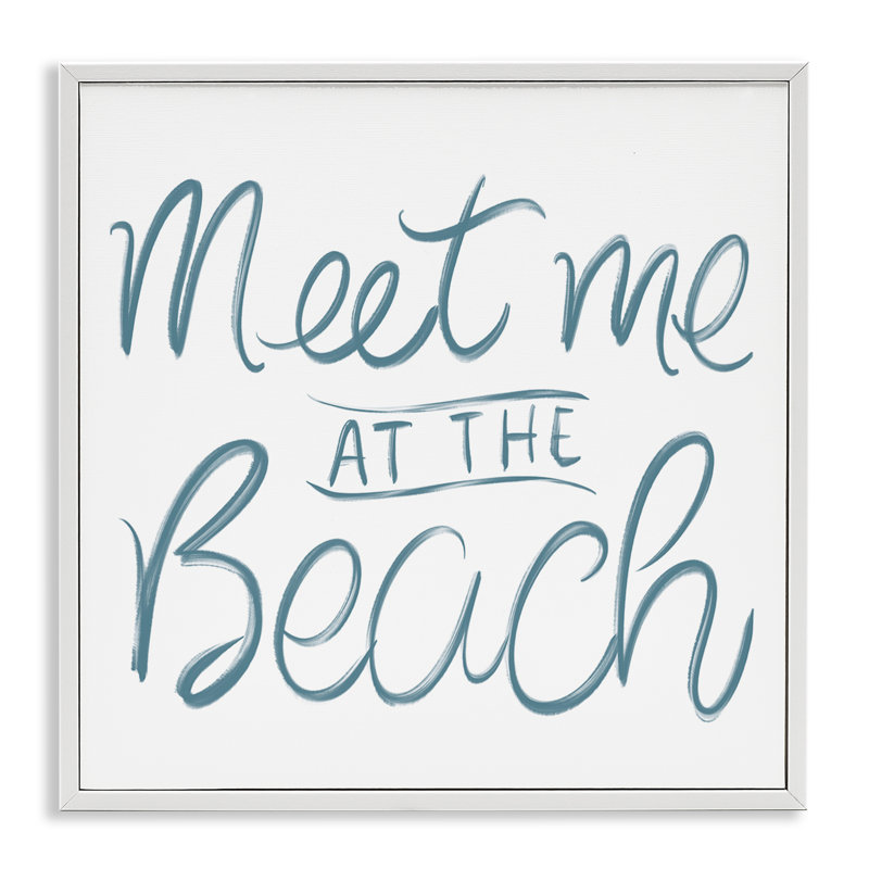 Giclée encadrée Minimal Meet At Beach, design par SunDance Group, H 24 po x l 24 po