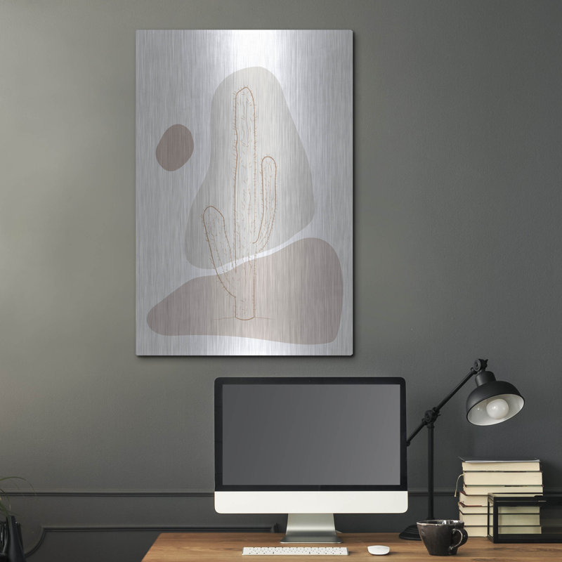 «Abstract Minimal Cactus» par Sabrina Balbuena, H 36 po x l 24 po