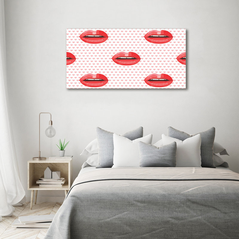 Red Lips - Wrapped Canvas Print