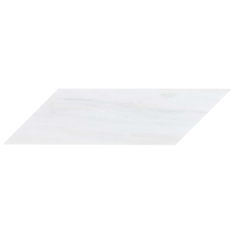 Bianco Dolomite 3x12 Chevron Honed Marble Tile
