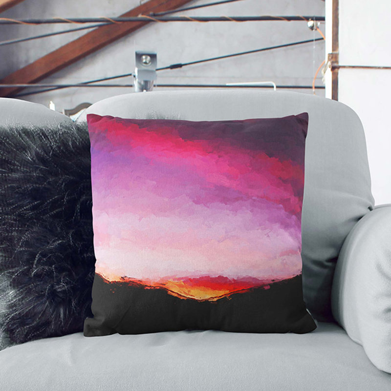 Square Cushion, Black, 55cm H x 55cm W x 20cm D