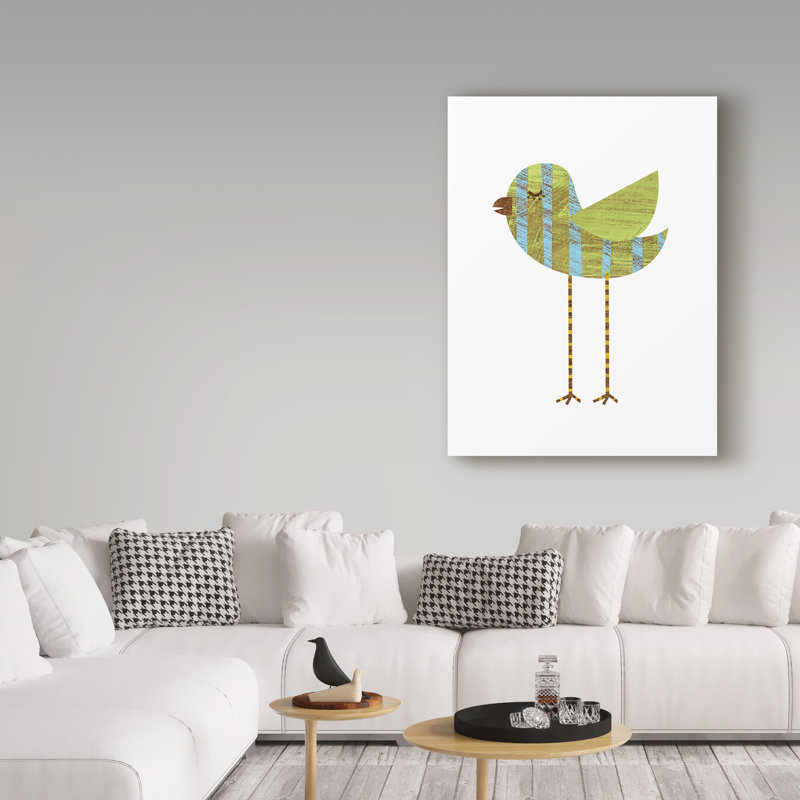 «Band Legged Blue Stripe» par Kaior, impression sur toile tendue, H 19 po x l 14 po x P 2 po