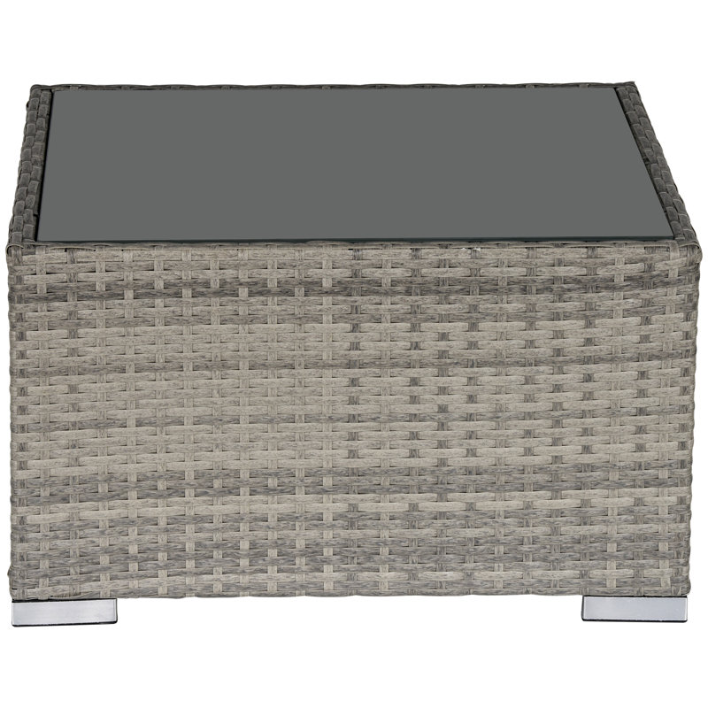Hoffert Rectangular Metal Outdoor Coffee Table , 65cm cm W 65cm cm D, Grey