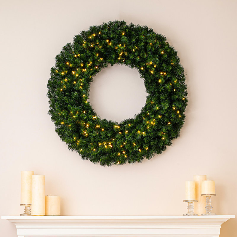 Couronne de sapin artificielle Alanny Dura-Lit, 48 po x 48 po