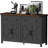 55" Sideboard Buffet Cabinet with Storage, Coffee Bar Cabinet with 2 Drawers and 4 Barn Doors-637716929