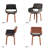 Chayne Faux Leather Upholstered Swivel Dining Armchairs-1483545561