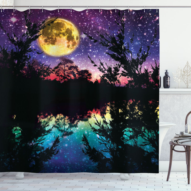 Shower Curtain with Hooks Included, 70" H x 69" W