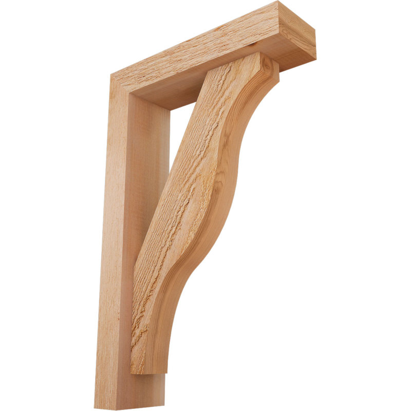 Support Funston Block avec support décalé, 22 x 14, Cèdre rouge occidental de l 4 po (scié brut)
