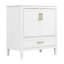 Meuble-lavabo sur pied cannelé de 76 cm (30 po) avec lavabo, portes et tiroir à fermeture amortie, blanc-495618086-495618087