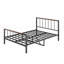 Structure de lit plateforme en métal avec tête et pied de lit, structure en métal robuste, aucun sommier nécessaire