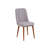 Kayonia Modern Extendable Dining Table & Chairs Set (5 Pieces), Walnut & Grey | Table: 50.8 x 29.5 x 31.5 inches (Open: 64.2 x 29.5 x 31.5 in) | 100% Melamine Coated Particle Board, 100% Velvet Chairs, Scandinavian Design