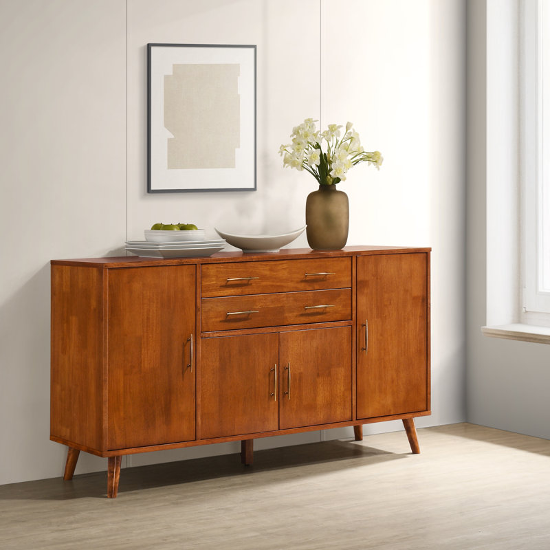 Imre Solid Wood 3-Drawer 4-Door Sideboard