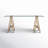 Dita Glass Top Metal Base Dining Table-593786575-593782721