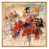 Toile avec cadre flottant or