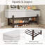 Banc de rangement rembourré avec compartiment caché et support inférieur pour l'organisation du vestibule, du salon et du couloir.-336587004