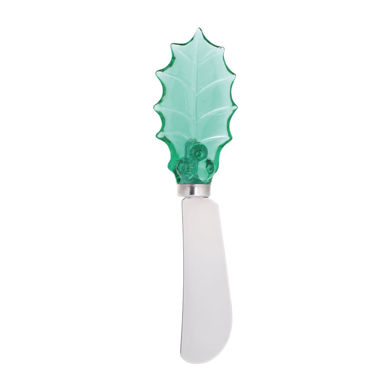 Holly Transparent Polyresin Cheese Spreader, S4