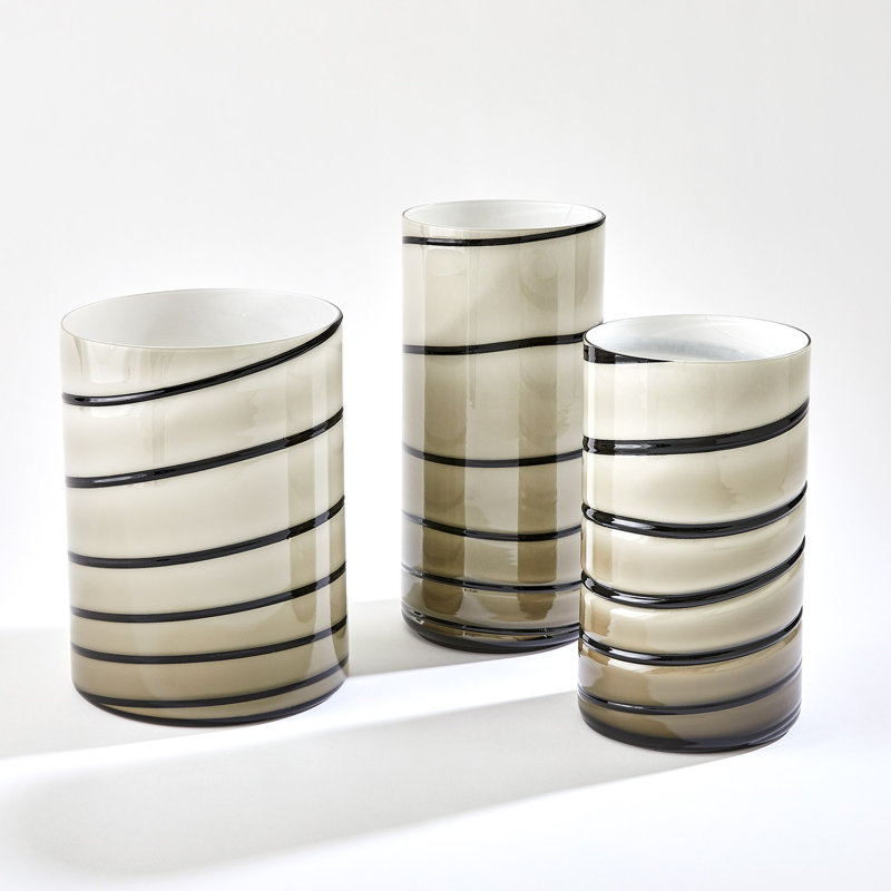 Vase Twirl - Ambre / Blanc - Sm, H 12 po x l 5,75 po x P 5,75 po