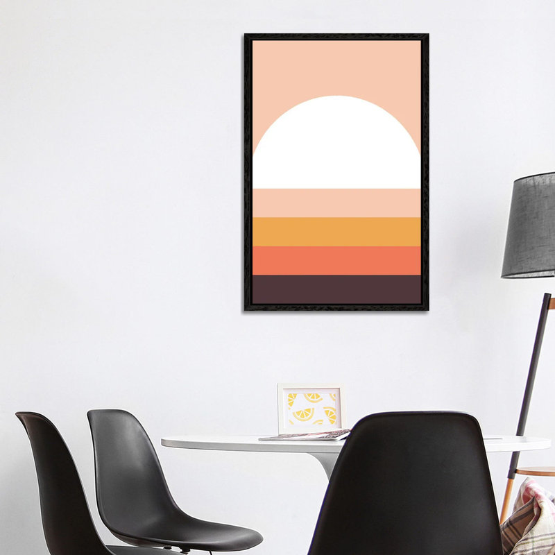 Single Picture Frame Print on Canvas, Black Framed, 101.6 cm H x 66.04 cm W, White/Corn/Tan