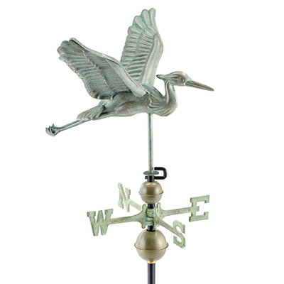 Girouette Blue Heron - cuivre bleu Verde par Good Instructions