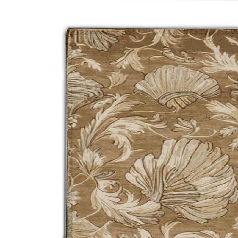 Tapis d'intérieur et d'extérieur brun français, Rectangle 4pi x 6 pi
