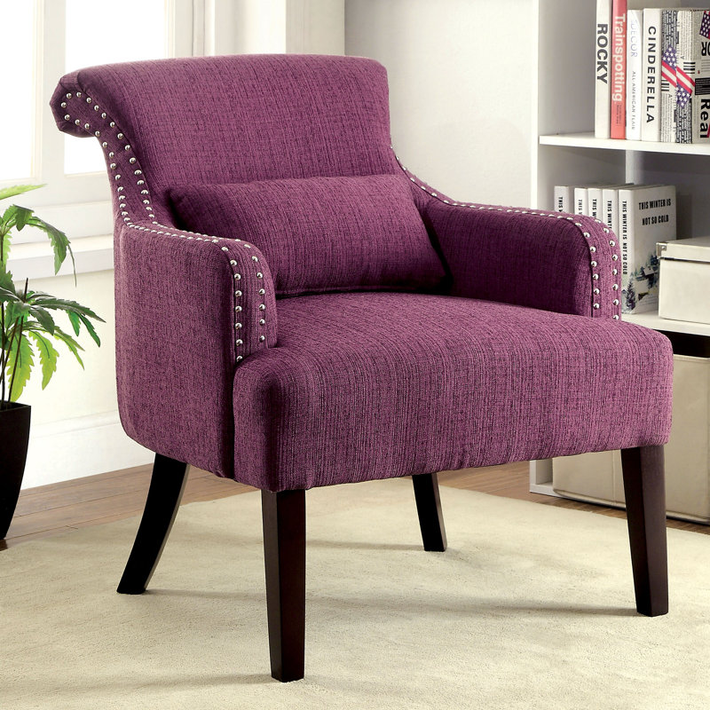Marlow Upholstered Armchair, Purple