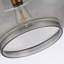 Suspension simple en laiton brossé, verre transparent, abat-jour en forme de dôme transparent et tige de suspension réglable.-1060025488