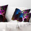 Coussin lombaire abstrait abstrait psychédélique