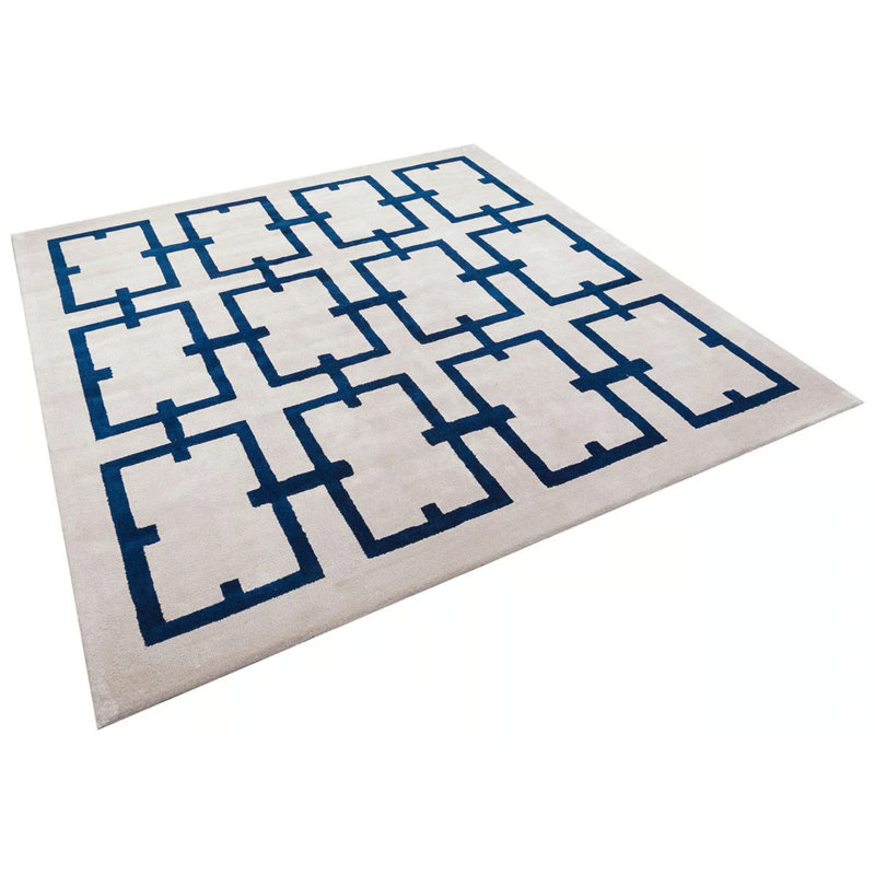 Viscose Geometric Indoor Rug, Rectangle 2 pi 11 po x 4 pi 11 po
